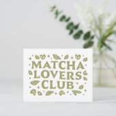 Matcha liefhebbers club esthetiek briefkaart (Staand voorkant)