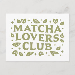 Matcha liefhebbers club esthetiek briefkaart