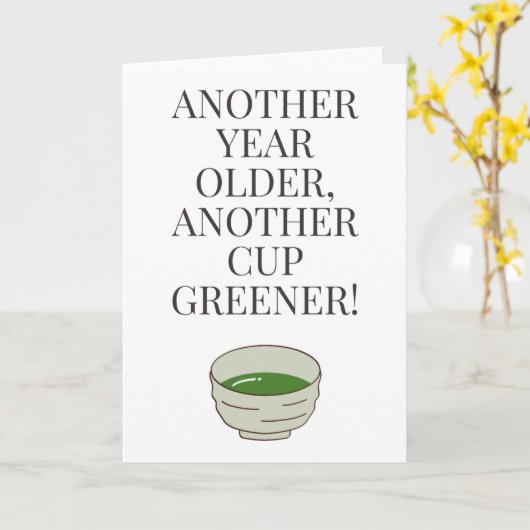 Matcha Lover Geïnspireerde Verjaardag Kaart - Blan (Gele Bloem)