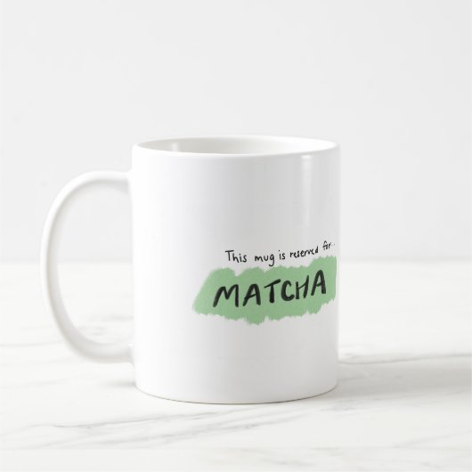 Matcha Lover, Mug Illustration Koffiemok (Links)