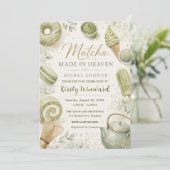 Matcha Made in Heaven Bruiloftsborrel Kaart (Staand voorkant)
