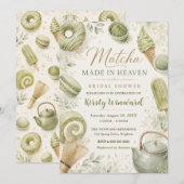 Matcha Made in Heaven Bruiloftsborrel Kaart (Voorkant / Achterkant)