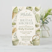 Matcha Made in Heaven Bruiloftsborrel Kaart (Staand voorkant)