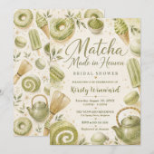 Matcha Made in Heaven Bruiloftsfeest Kaart (Voorkant / Achterkant)