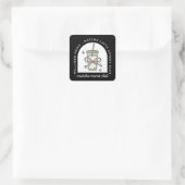 Matcha mama grappige moeder groep gemeenschap vierkante sticker (Tas)