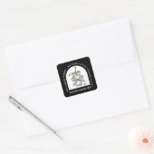 Matcha mama grappige moeder groep gemeenschap vierkante sticker (Envelop)