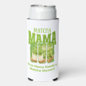 MATCHA MAMA Green Glitter Brush Stroke Seltzer Blikjeskoeler (Seltzer Achterkant)