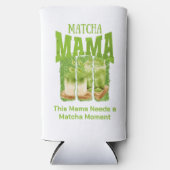 MATCHA MAMA Green Glitter Brush Stroke Seltzer Blikjeskoeler (Voorkant)