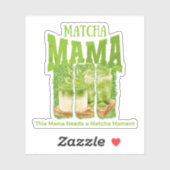 MATCHA MAMA Green Glitter Brush Stroke Sticker (Vel)