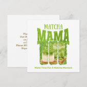 MATCHA MAMA Groene Thee Glitter Mom Gift Cafecore Kaart (Voorkant / Achterkant)