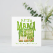 MATCHA MAMA Groene Thee Glitter Mom Gift Cafecore Kaart (Staand voorkant)