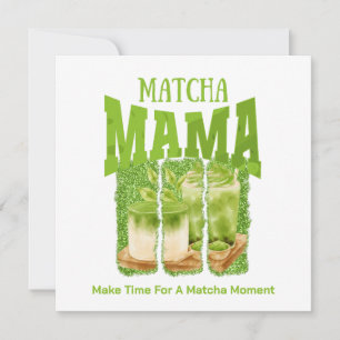 MATCHA MAMA Groene Thee Glitter Mom Gift Cafecore Kaart