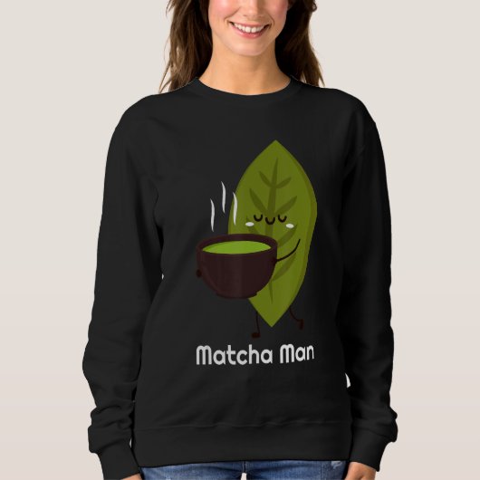 Matcha Man Matcha-theebladeren Trui (Voorkant)