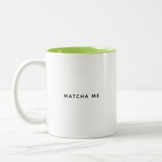 Matcha me Cute Lime Green Breakfast Coffee Mok (Links)