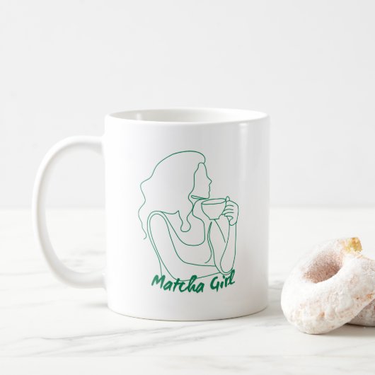 MATCHA MEISJE CADEAU, Matcha Mok, Mok CADEAU (Met donut)
