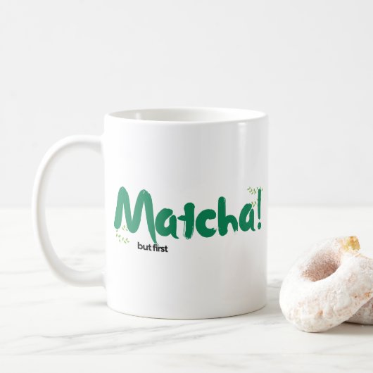 Matcha Mok, Matcha Verslaafd cadeau, Matcha Lover Koffiemok (Met donut)
