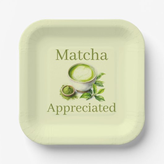 Matcha papieren bord (Voorkant)