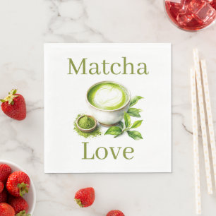 Matcha papieren servet