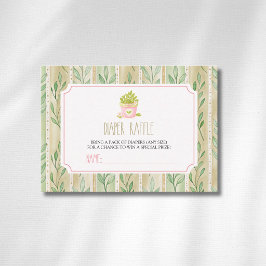 Matcha Plant Salie Bladeren Gestreepte Luier Raffl Informatiekaartje