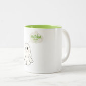 Matcha please! tweekleurige koffiemok (Voorkant rechts)