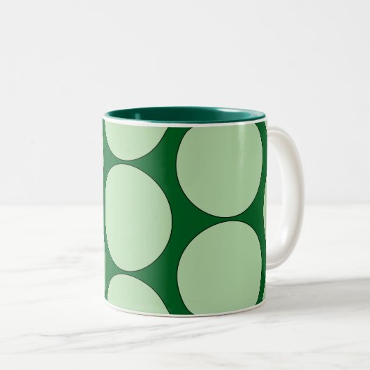 "MATCHA" POP BUBBLE Ceramic Coffee Mug Tweekleurige Koffiemok (Voorkant rechts)