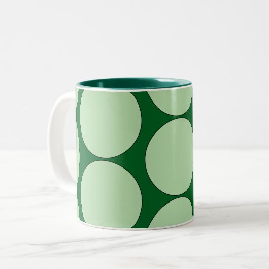 "MATCHA" POP BUBBLE Ceramic Coffee Mug Tweekleurige Koffiemok (Voorkant links)