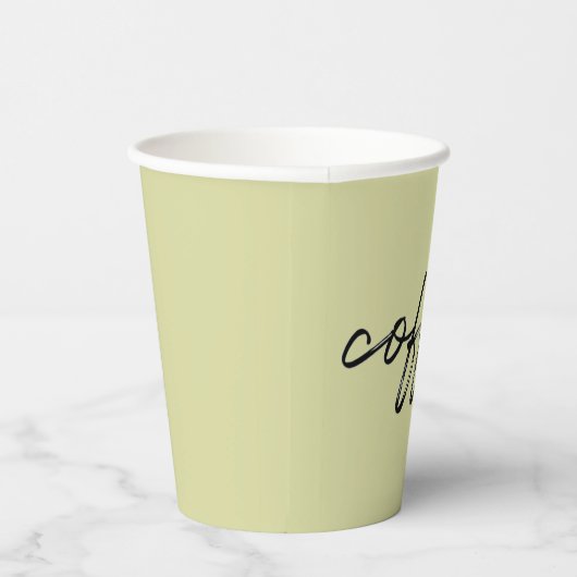 Matcha Powder Groene Wegwerp Koffie Cups Papieren Bekers (Rechts)