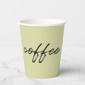 Matcha Powder Groene Wegwerp Koffie Cups Papieren Bekers (Voorkant)