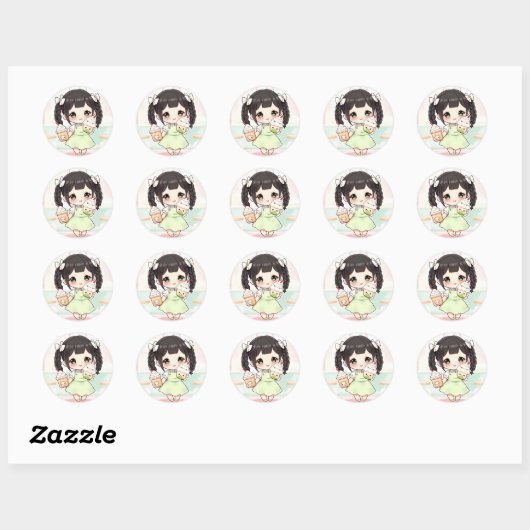 Matcha Ronde Sticker (Vel)