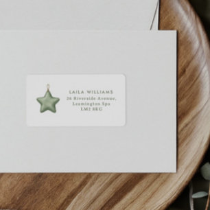 Matcha salie groene babyshower etiket