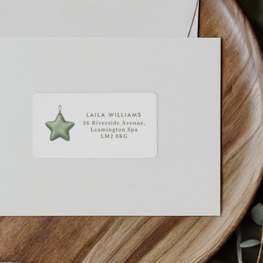 Matcha salie groene babyshower etiket