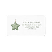 Matcha salie groene babyshower etiket (Voorkant)