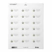 Matcha salie groene babyshower etiket (Full Sheet)