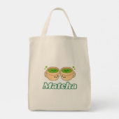 Matcha Schattige Kawaii voor matcha thee Tote Bag (Achterkant)