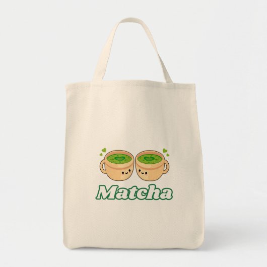 Matcha Schattige Kawaii voor matcha thee Tote Bag (Voorkant)