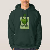 Matcha Serumzak met Hartontwerp Hoodie (Voorkant)