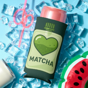 Matcha Serumzak met Hartontwerp Seltzer Blikjeskoeler