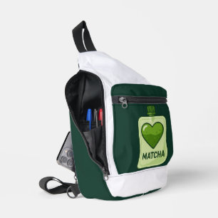 Matcha Serumzak met Hartontwerp Sling Bag