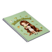 Matcha Stemming Aesthetic Design Schattige Groene  Notitieboek (Rechterzijde)