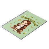 Matcha Stemming Aesthetic Design Schattige Groene  Notitieboek (Linkerzijde)