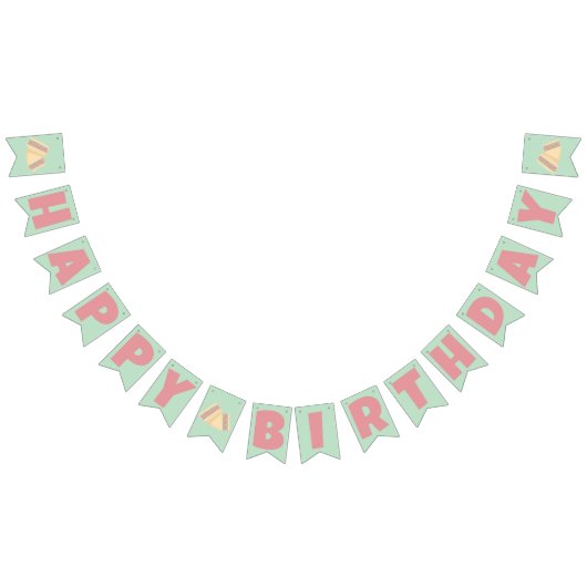 Matcha Strawberry Sandwich Gelukkige Verjaardag Vlaggetjes (Alle)