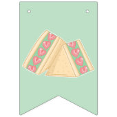 Matcha Strawberry Sandwich Gelukkige Verjaardag Vlaggetjes (Eerste vlag)