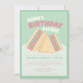 Matcha Strawberry Sandwich Verjaardag Picknick Kaart (Voorkant)