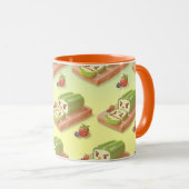 Matcha Swiss Roll: Iron T Green Tea Cake Art Mok (Voorkant rechts)