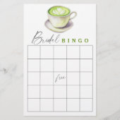 Matcha tea Vrijgezellenfeest bingo spel (Voorkant)