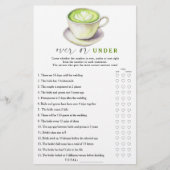 Matcha Tea vrijgezellenfeest Over of onder het spe (Voorkant)