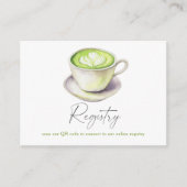 Matcha tea vrijgezellenfeest QR-code voor registra Informatiekaartje (Voorkant)