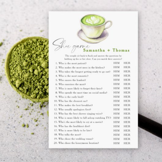 Matcha tea vrijgezellenfeest Schoenenspel