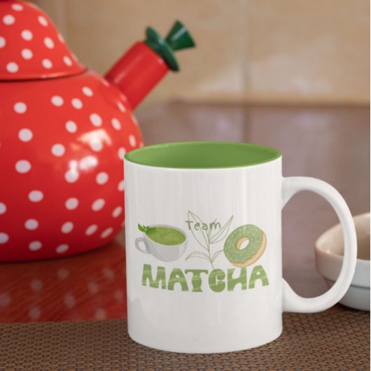 Matcha Team, matcha Tweekleurige Koffiemok