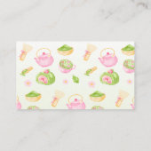 Matcha-thee babyshower luierraffle informatiekaartje (Achterkant)